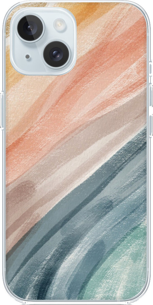 iPhone 15 Uyumlu Modern Renk Paleti Baskılı Silikon Kılıf