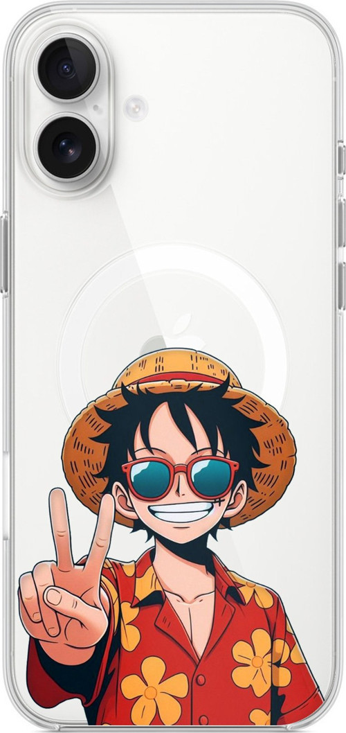 iPhone 16 PLUS Uyumlu Monkey D. Luffy Tasarımlı Baskılı Silikon Kılıf