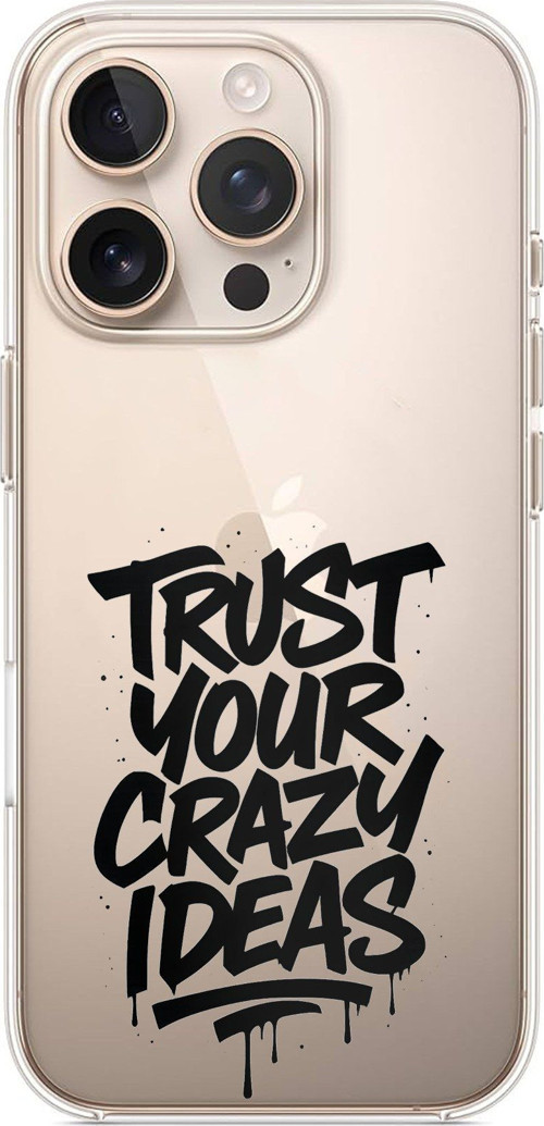 iPhone 16 PRO MAX Uyumlu Crazy Trust Baskılı Silikon Kılıf