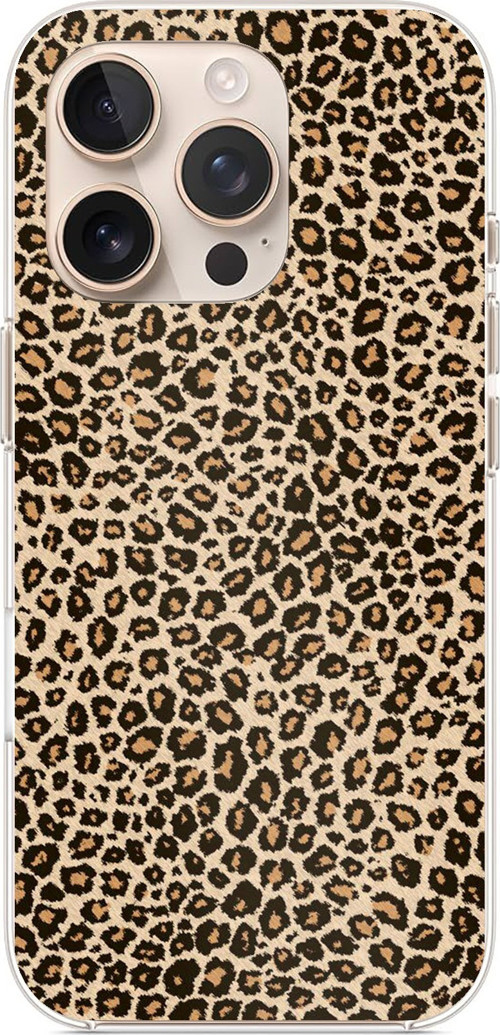 iPhone 16 PRO MAX Uyumlu Leopar Tasarımlı Baskılı Silikon Kılıf
