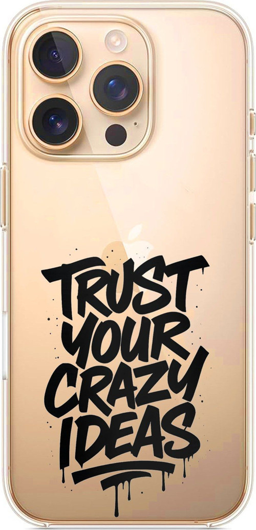 iPhone 16 PRO Uyumlu Crazy Trust Baskılı Silikon Kılıf