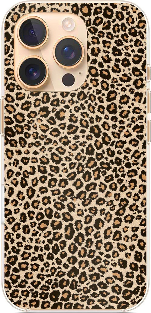 iPhone 16 PRO Uyumlu Leopar Tasarımlı Baskılı Silikon Kılıf