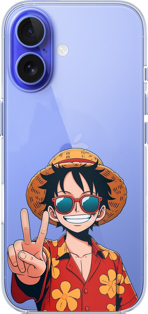iPhone 16 Uyumlu Monkey D. Luffy Tasarımlı Baskılı Silikon Kılıf