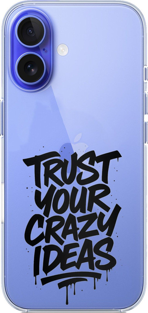 iPhone 16 Uyumlu Crazy Trust Baskılı Silikon Kılıf