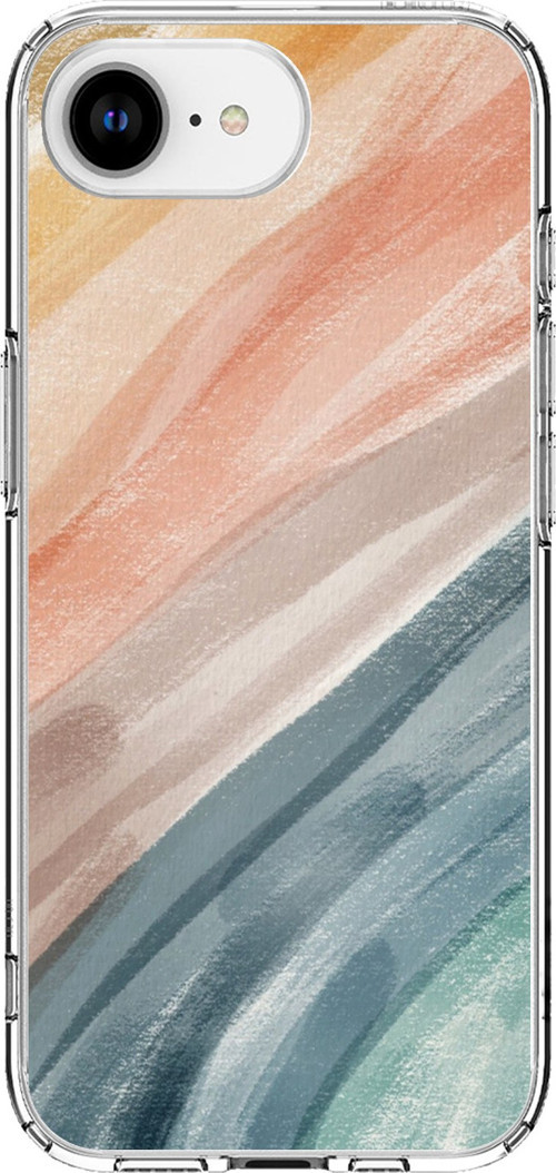 iPhone 16E - 17E Uyumlu Modern Renk Paleti Baskılı Silikon Kılıf
