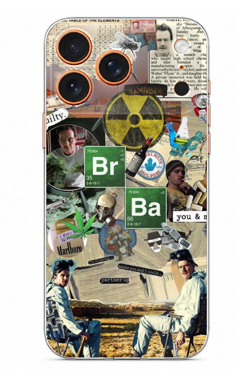 iPhone 17 PRO MAX Uyumlu Breaking Bad Kolaj Baskılı Silikon Kılıf