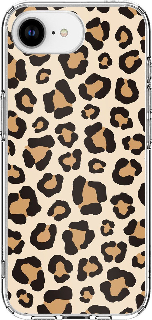 iPhone 16E - 17E Uyumlu Vahşi Zarafet Leopar Desenli Baskılı Silikon Kılıf