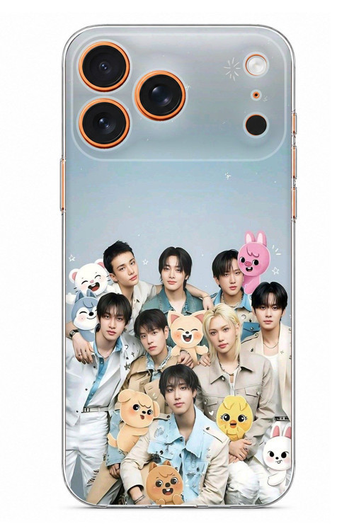 iPhone 17 PRO MAX Uyumlu Tray Kids K-Pop Grubu ve SKZOO Temalı Baskılı Silikon Kılıf