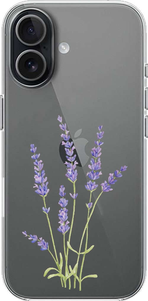 iPhone 17 Uyumlu Lavanta Çiçek Tasarımlı Baskılı Silikon Kılıf
