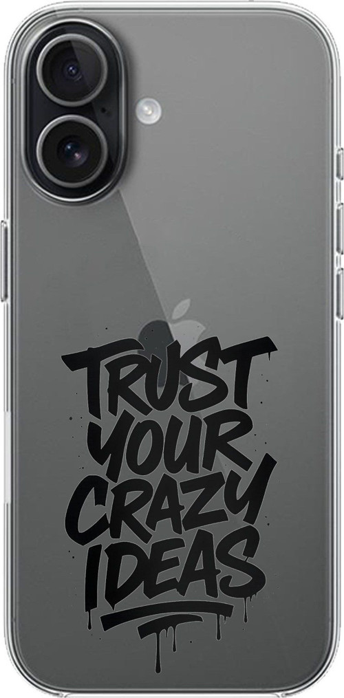 iPhone 17 Uyumlu Crazy Trust Baskılı Silikon Kılıf