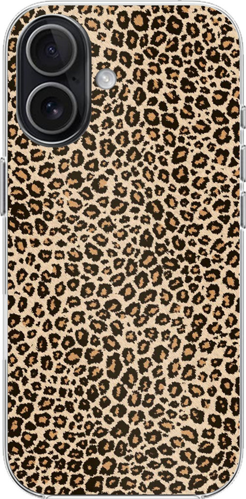 iPhone 17 Uyumlu Leopar Tasarımlı Baskılı Silikon Kılıf