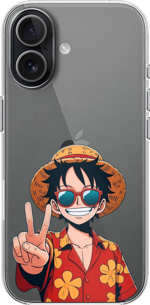 iPhone 17 Uyumlu Monkey D. Luffy Tasarımlı Baskılı Silikon Kılıf