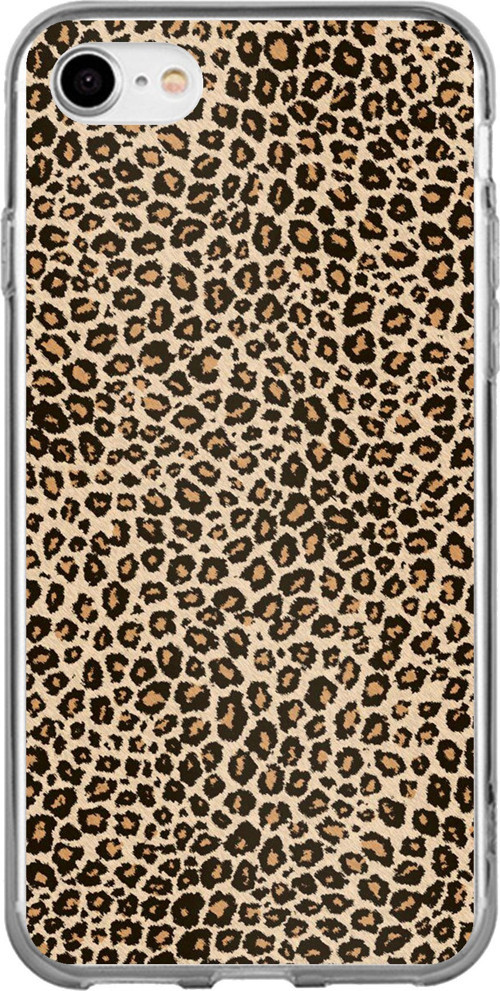 iPhone 6 - 6S Uyumlu Leopar Tasarımlı Baskılı Silikon Kılıf
