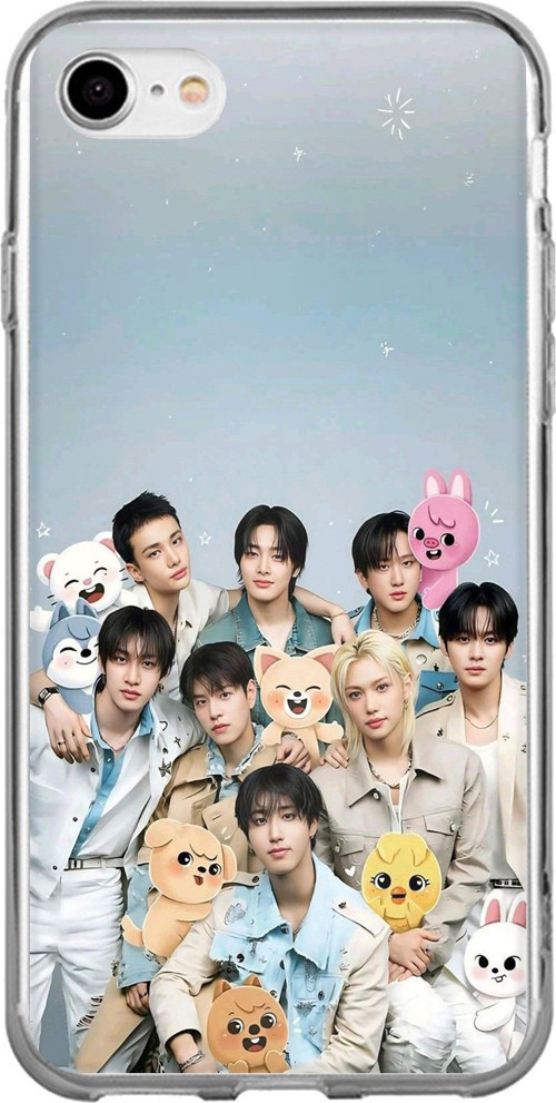 iPhone 6 - 6S Uyumlu Tray Kids K-Pop Grubu ve SKZOO Temalı Baskılı Silikon Kılıf