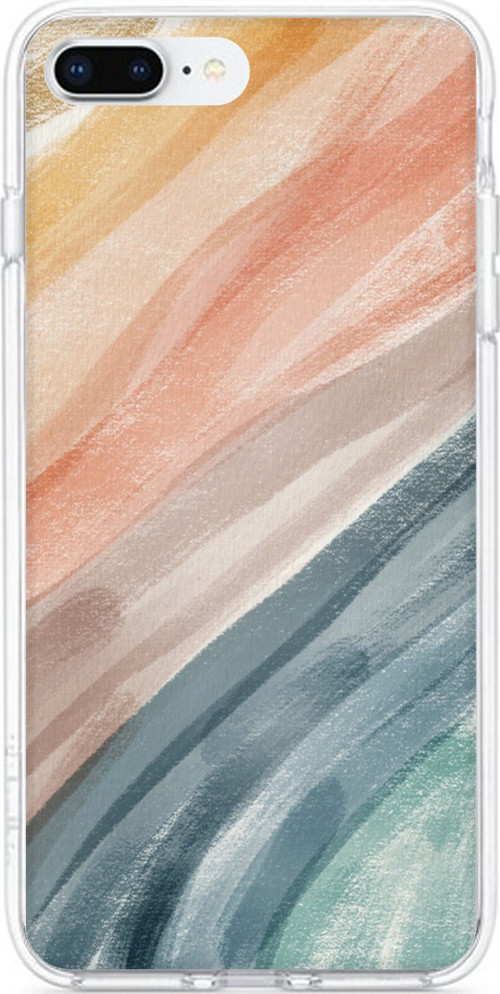 iPhone 7 PLUS-8 PLUS Uyumlu Modern Renk Paleti Baskılı Silikon Kılıf