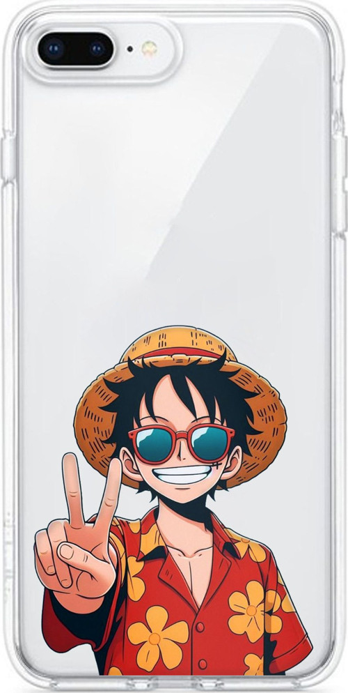 iPhone 7 PLUS-8 PLUS Uyumlu Monkey D. Luffy Tasarımlı Baskılı Silikon Kılıf