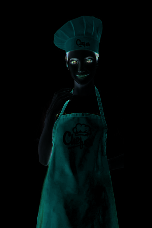 Kırmızı Chef Aşçı Şapkalı Mutfak Önlüğü