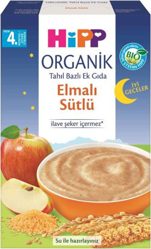 Organik İyi Geceler Elmalı Sütlü Tahıl Bazlı Ek Gıda 250 Gr