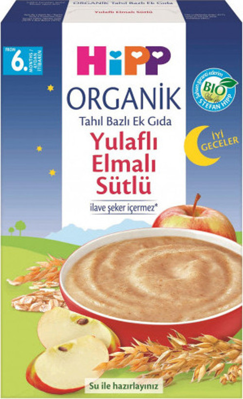 Organik İyi Geceler Sütlü Yulaflı Elmalı Tahıl Bazlı Ek Gıda 250 Gr