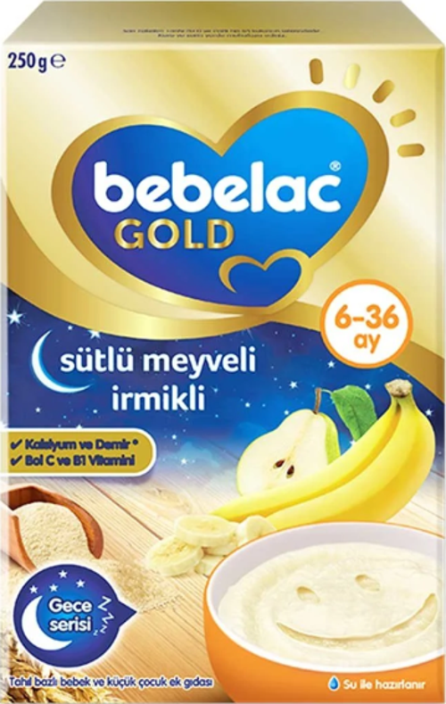 Gold Sütlü Meyveli İrmikli Kaşık Maması 250 Gr