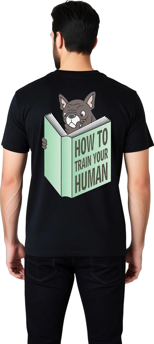 Erkek Grafik Baskılı Mizah Tişört Köpek Kitap Deseni Rahat Kesim Günlük Giyim Modern Şık Konforlu