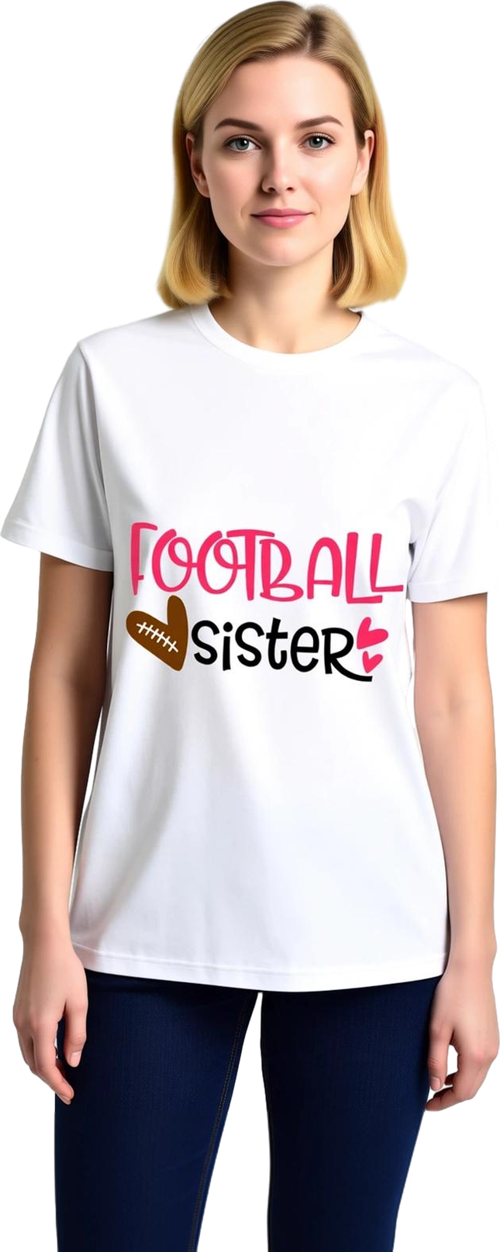 Kadın Futbol Sevgili Retro Baskı Kısa Kollu Günlük Tişört %100 Pamuk Rahat Kesim Modern Şık Konforlu