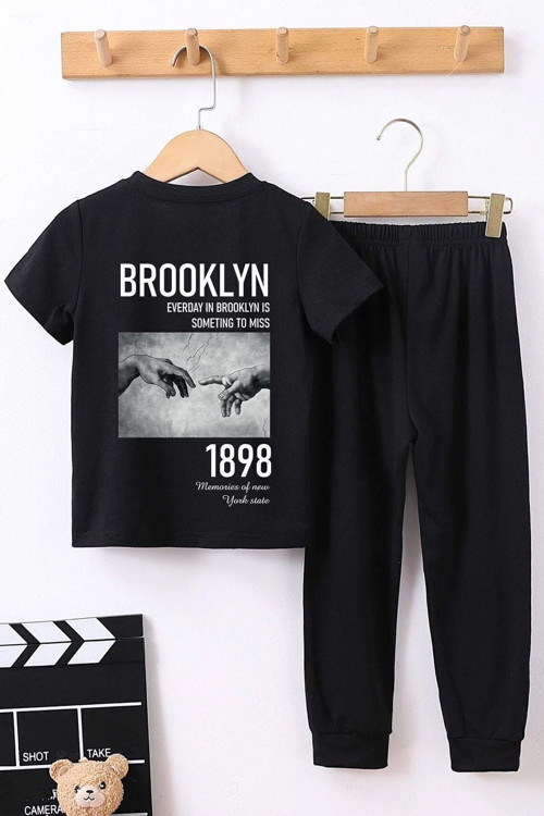 Çocuk 1898 Brooklyn Baskılı Alt - Üst Eşofman Takımı