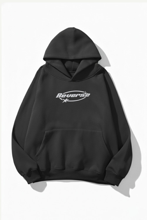 Unisex Yumuşak Dokulu Reverse Dijital Baskılı Tasarım Oversize 3 İplik Hoodie Sweatshirt