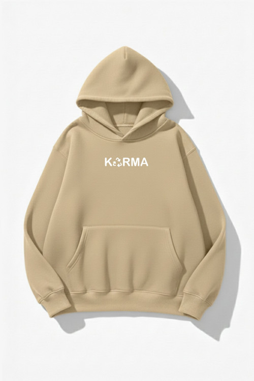 Unisex Yumuşak Dokulu Karma Kalp Baskılı Tasarım Oversize 3 İplik Hoodie Sweatshirt