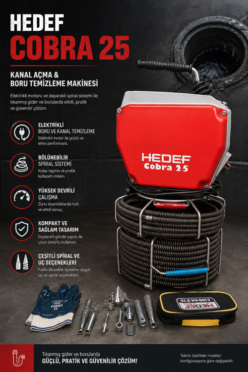 Hedef Cobra 25 Kanal Açma Makinesi