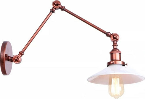 MYLİGHTS RETRO BAKIR ESKİTME MAFSALI APLİK BEYAZ METAL BAŞLIK Beyaz