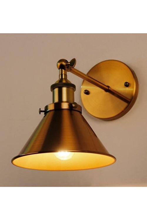 Retro Rustik Hunı Aplik Mafsalı Hareketli Aplik En 18 Cm Eskitme Boyalı