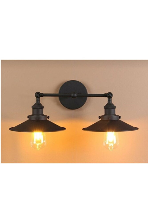 Mylights Ikili Siyah Duvar Aplik Okuma Lambaı Gece Lambası