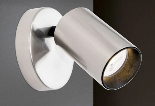 Mylights Demet Habek Panasonic Gün İsigi Ampullü Paslanmaz İnov Gövde Led Aplik Led Spot Hareketli Başlık Tekli Gri - Gümüş