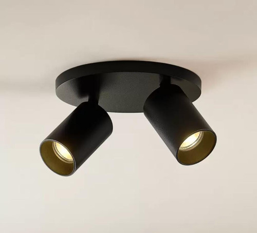 Mylights İkili Modern Led Avize Panasonıc Led Ampullü Hareketli Siyah Metal Gövde Avize Siyah