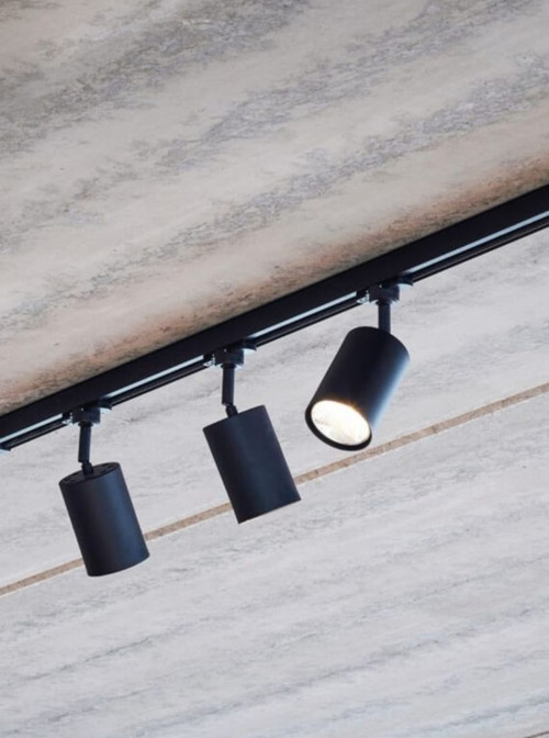 Mylights Siyah Üçlü 1 Mt Ray Spot Gün Işığı Ampullü Hareketli Avize Aydınlatma Panasonık Ampullü