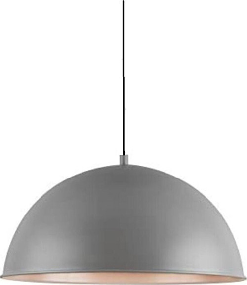 Modern Spor Metal Tekli Gri Içi Beyaz Metal Sarkıt Avize 40 Cm