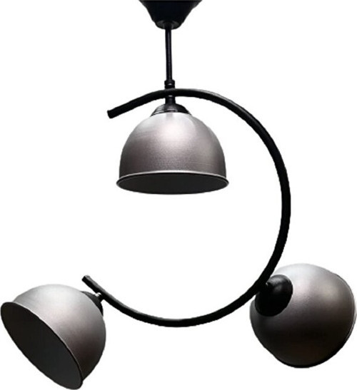 Mylights Rustik Üçlü Gri Başlıklı Avize
