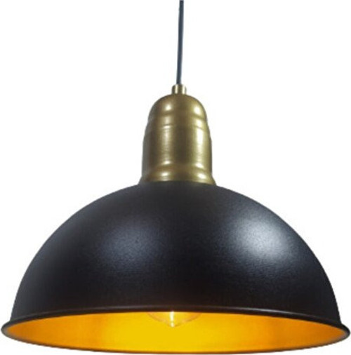 Mylights Retro Rustik Metal Sarkıt Avize Siyah Içi Altın 30 Cm En