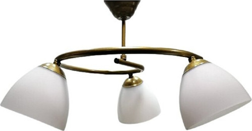 Mylights Spor Opal Beyaz Cam Üçlü Avize Altın Gold Gövde Tavan Modern Mutfak Oturma Odası Avize