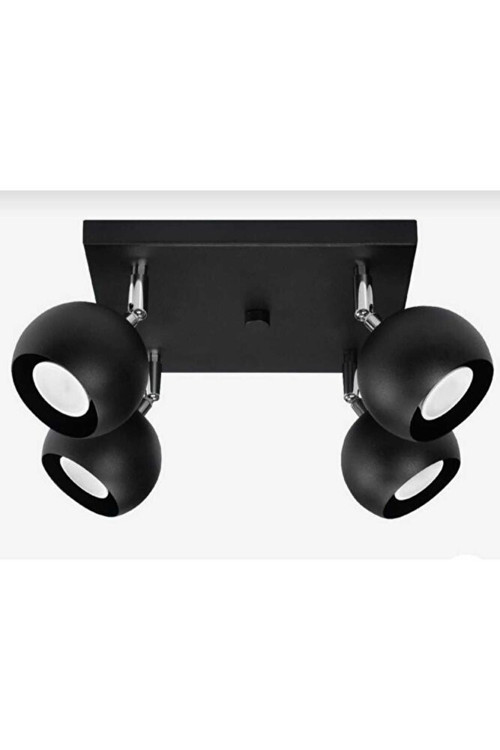 mylights 4lu siyah hareketli tavan avize modern spor avize led aydınlatma kare avize led aydınlat