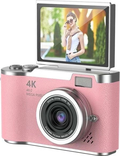 4k Dijital Retro Video Kamera 48mp 18x Zoom Flaşlı (32gb) Kart Dijital Vlog Fotoğraf Makinesi T�