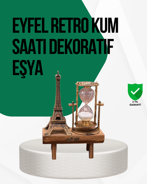 Ahşap Kum Saati – Tasarımlı Masa Dekoru