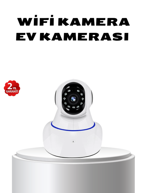 Full Akıllı Ip Kamera Gece Görüşlü, Hareket Sensörlü, Çift Yönlü Ses Online Kayıt Özellikli