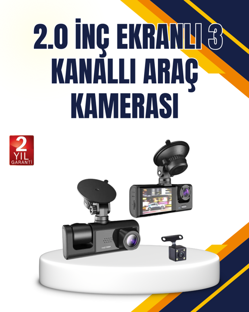 Araç İçi Kamera Seti | 170° Geniş Açı, Hareket Algılama Park Koruma