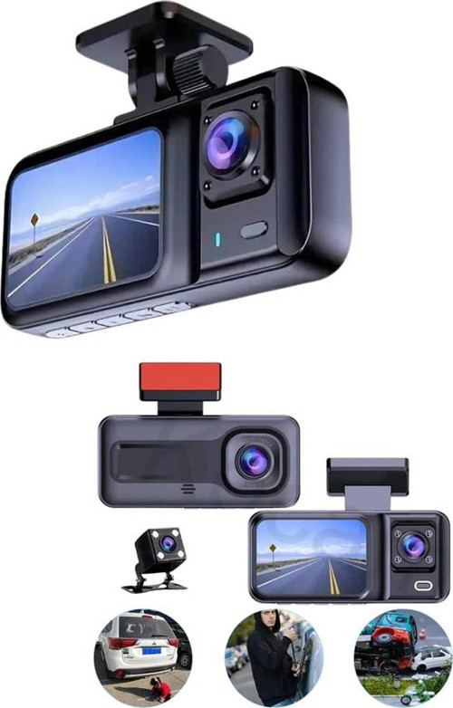 Ekranlı Sürüş Kaydedici Dvr Ön Arka Kameralı Full Çözünürlüklü