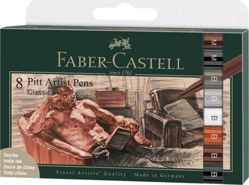 Faber-Castell 8 Pitt Artist Pen Classic 167172
