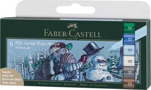 Faber-Castell 6 Pitt Artist Pen Brush Winterlude 167176