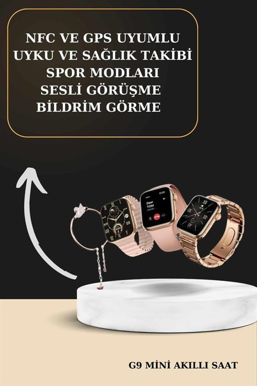 3 Kordonlu Pembe Ekran Akıllı Saat Yeni Nesil Anc/Enc
