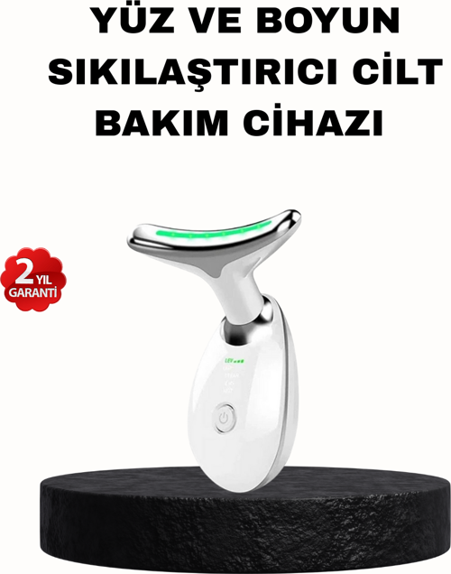 Ems Mikro Akım Yüz Boyun Sıkılaştırıcı Cihaz 7000 Vpm Titreşim Isı Terapili